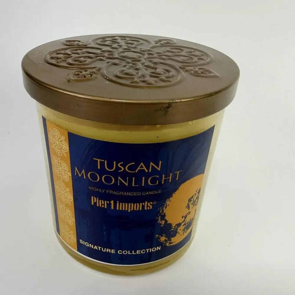 Vintage Pier 1 Imports Tuscan Moonlight Candle Jar 4.75 oz RARE